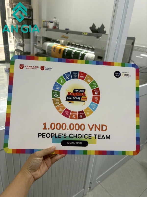 Dịch vụ in bảng trao giải thưởng bằng PP cán Formex sắc nét lấy liền